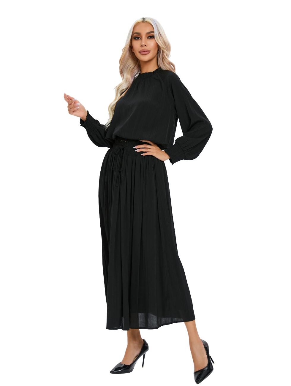 Yandg  Lightweight Black Midi Set